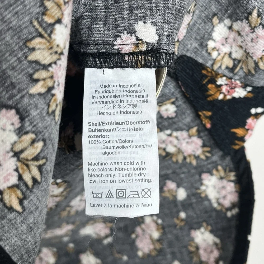 Madewell Floral Corduroy Shirt Womens Size Small Short Sleeve Cottagecore Boho - Picture 6 of 8